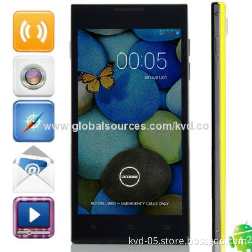 Smartphones, MTK6582, Android 4.2.9 Quad-core 1.3GHz, 1.3/5.0MP Camera